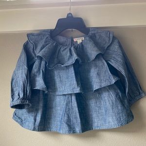 Perfect spring top! Crewcuts layered chambray top